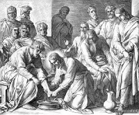 Господь Иисус Христос омыл ноги своим ученикам